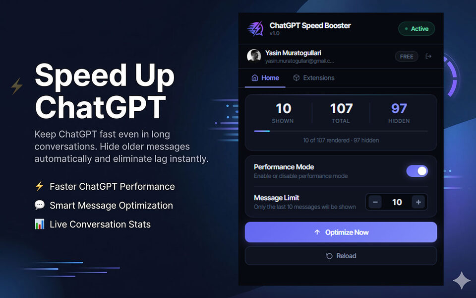 ChatGPT Speed Booster screenshot