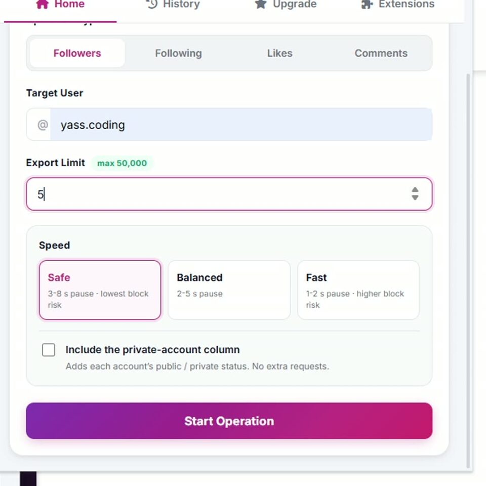 Rosterbox - IG Follower & Following Export List to CSV, Excel screenshot